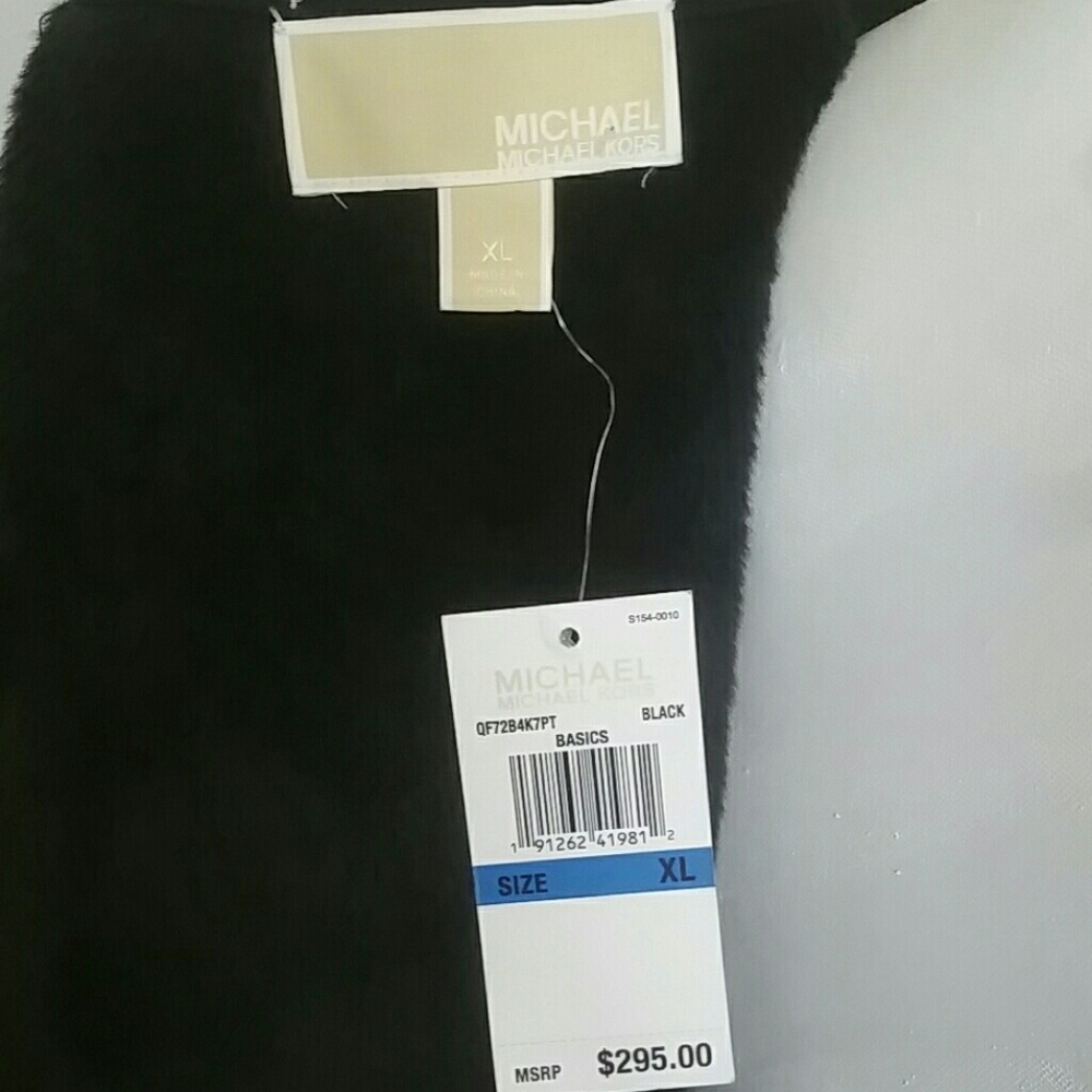 NWT Michael Kors Black Faux Fur Moto Jacket - Picture 5 of 8
